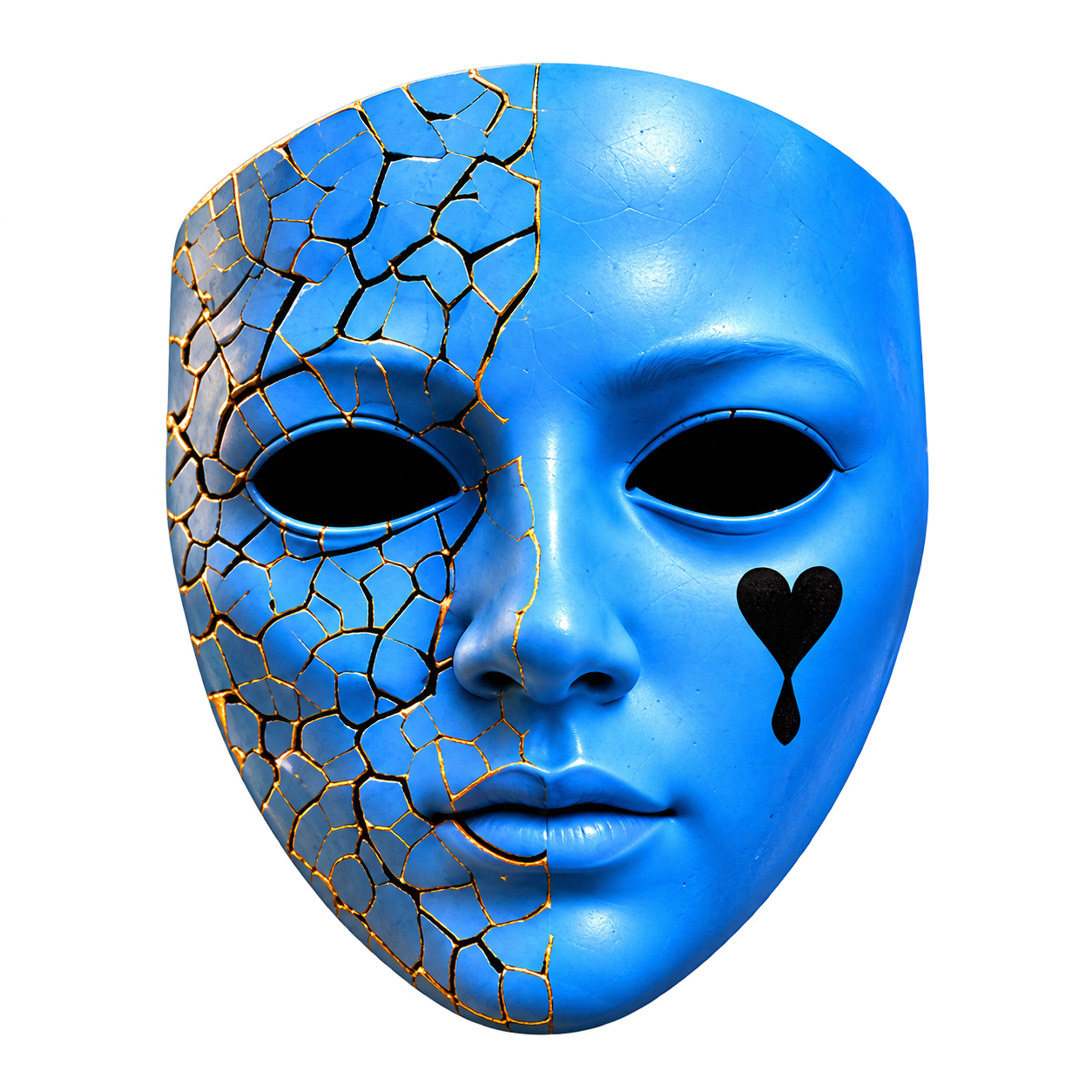 Behind Every Mask blue mask emblem