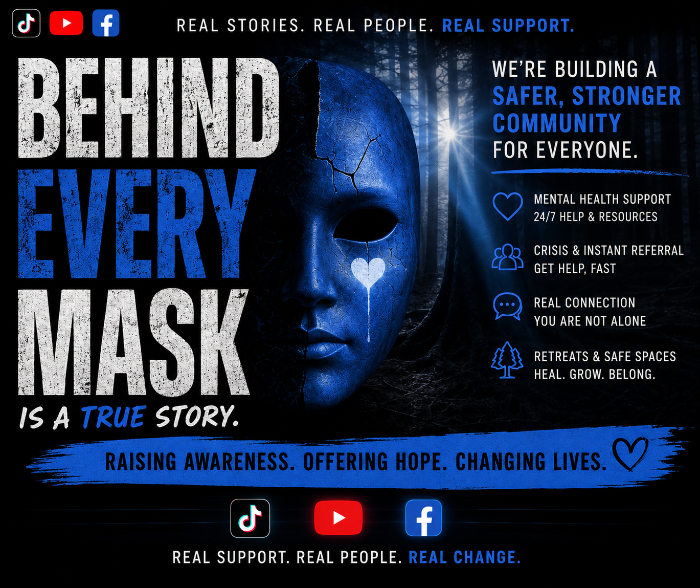 Behind Every Mask — real stories, real people, real support